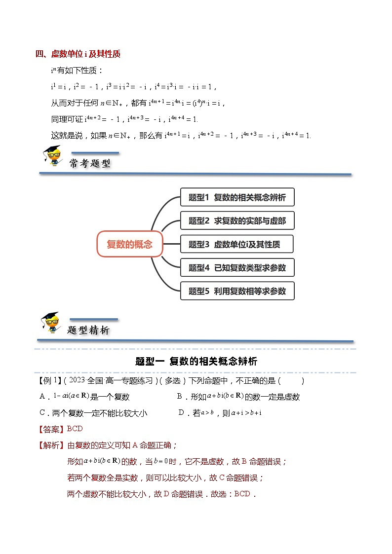 12.1 复数的概念-【题型分类归纳】2022-2023学年高一数学同步讲与练(苏教版2019必修第二册)02