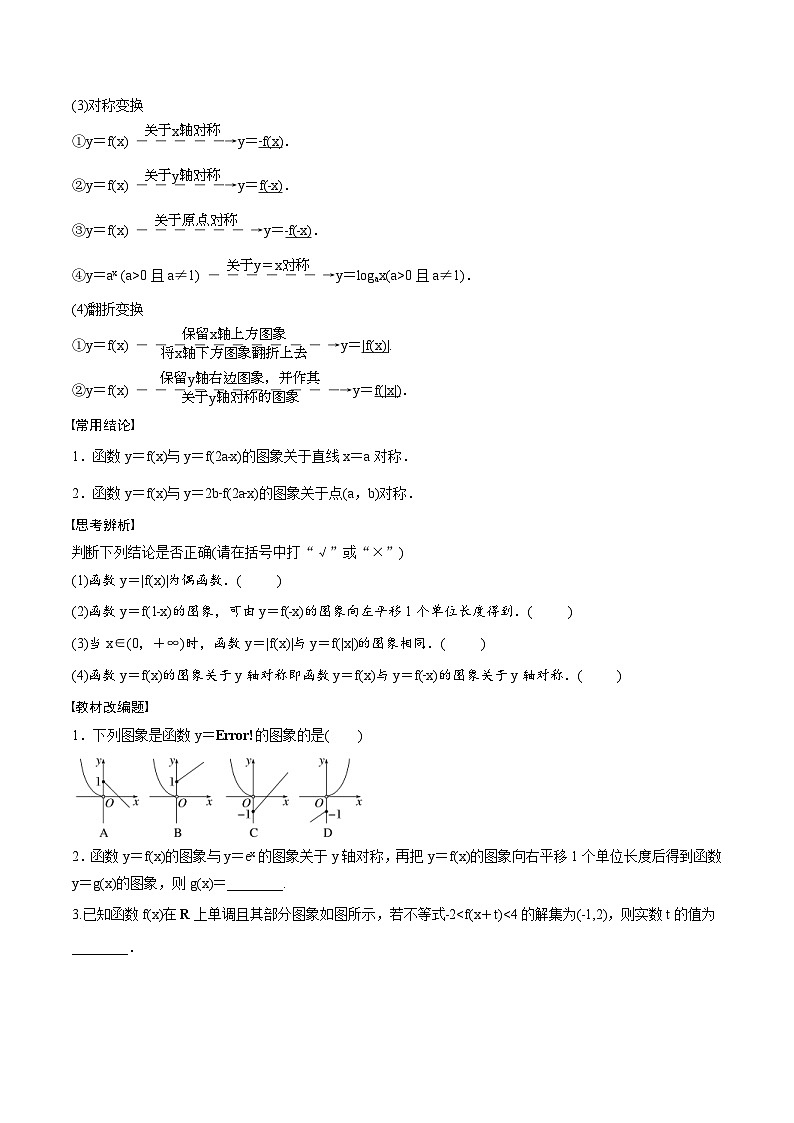 (新高考)高考数学一轮复习讲义+巩固练习2.8《函数的图象》(原卷版)第2页