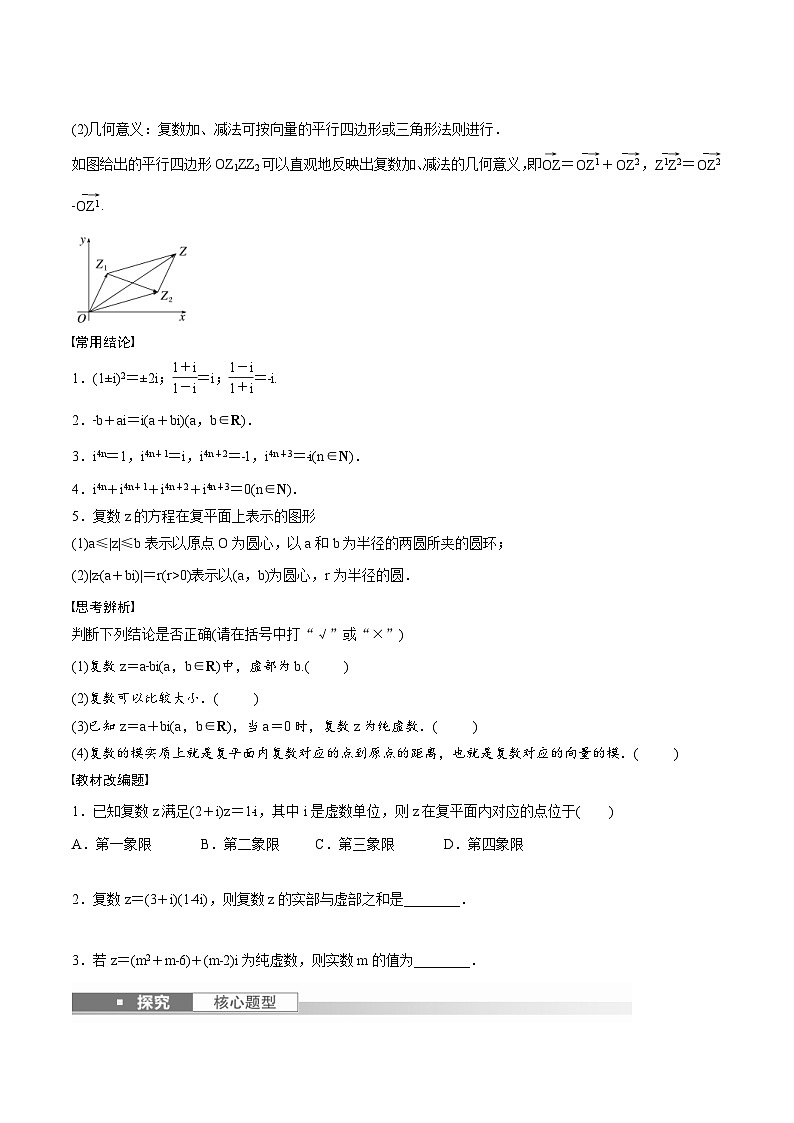 (新高考)高考数学一轮复习讲义+巩固练习5.5《复数》(原卷版)第2页