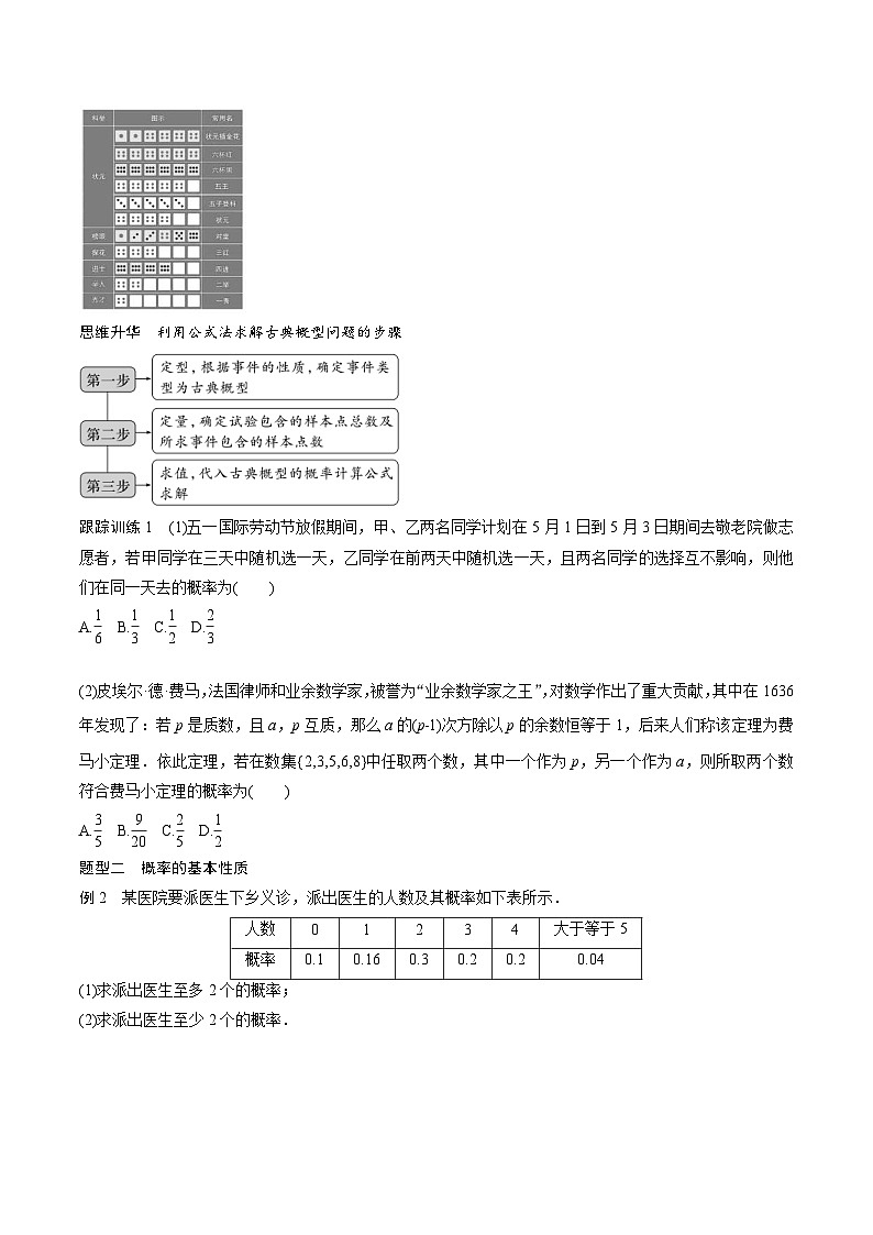 (新高考)高考数学一轮复习讲义+巩固练习10.5《古典概型、概率的基本性质》(原卷版)第3页