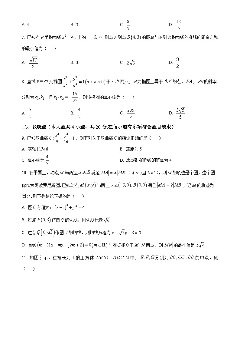 湖南省浏阳市2023-2024学年高二上学期期末质量监测数学试卷（原卷版）第2页