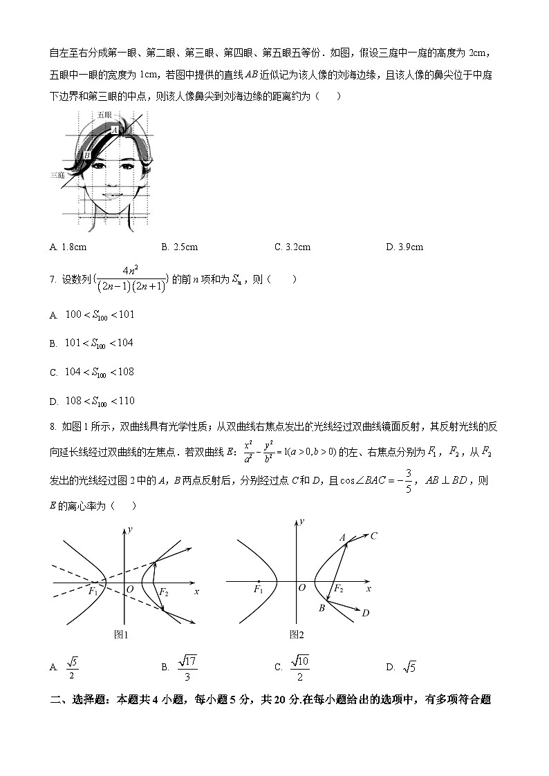 2024蚌埠高二上学期期末考试数学含解析02