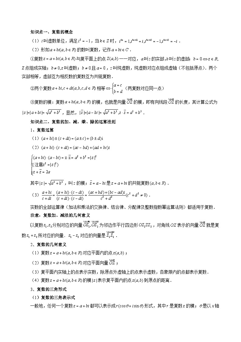 第03讲 复数（七大题型）（讲义）（解析版）第3页