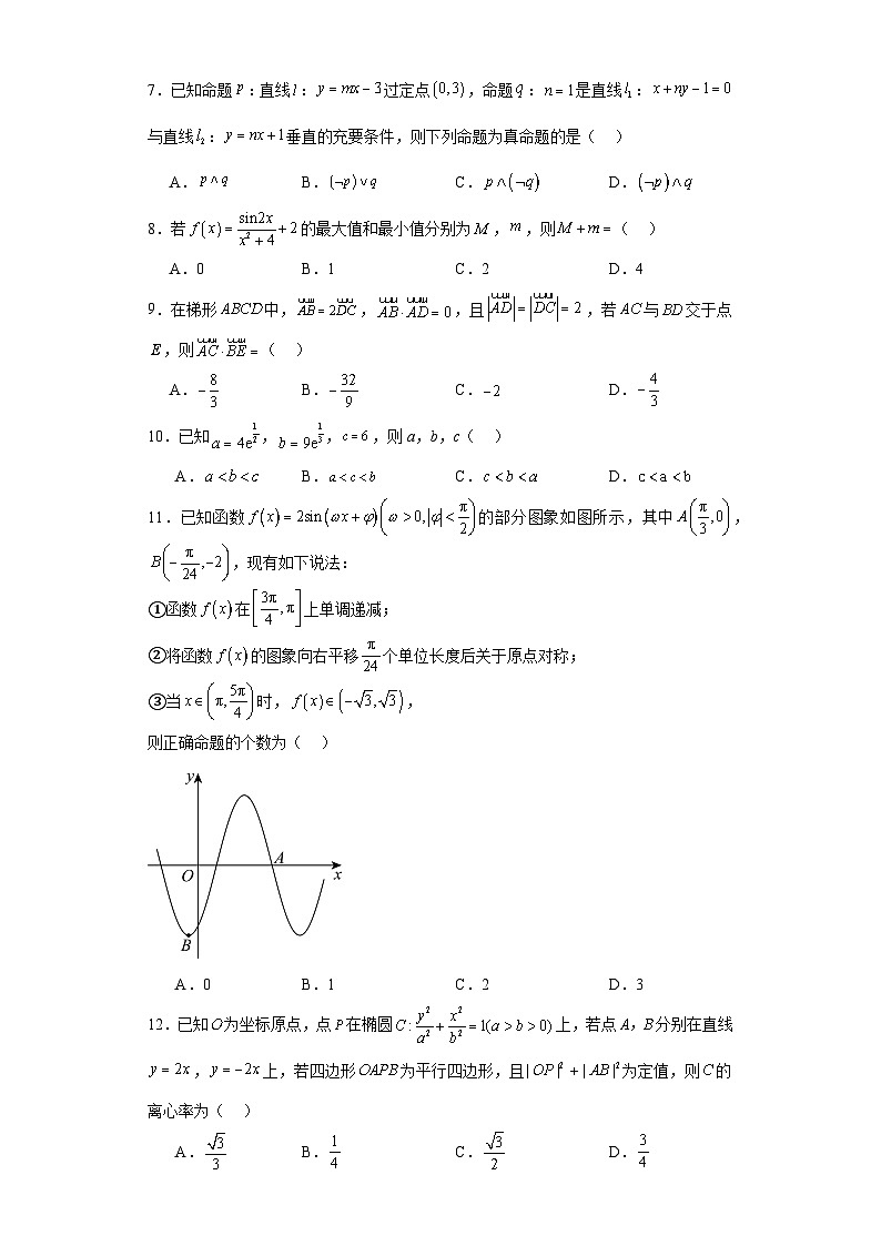 1号卷2022年高考最新原创信息试卷（六）理数（含解析）第2页