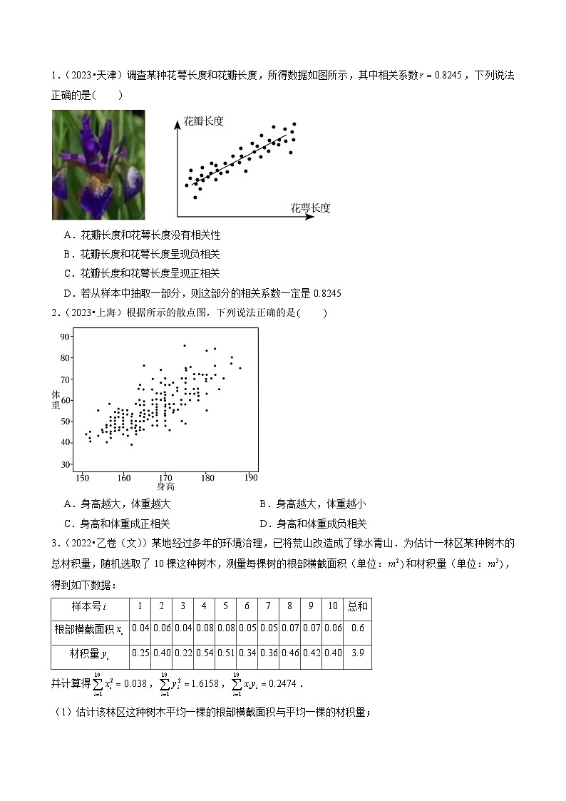 【讲通练透】专题14 概率与统计（文）-2021-2023年高考真题分享汇编（全国通用）02