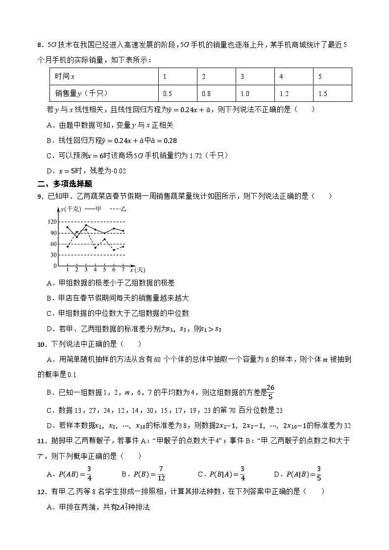 2024年高考数学小专题（8+4+4）特训：概率与统计第2页