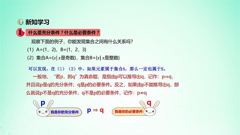 2024春新教材高中数学1.4充分条件与必要条件课件新人教A版必修第一册第3页