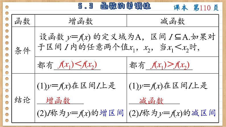 苏教版高中数学必修第一册 第5章 5.3 函数的单调性  PPT课件08