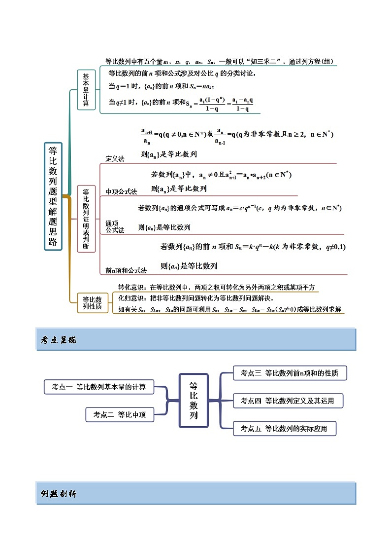 2024年新高考专用数学第一轮复习讲义一隅三反基础版 4.2 等比数列（精讲）（基础版）（原卷版+解析版）02