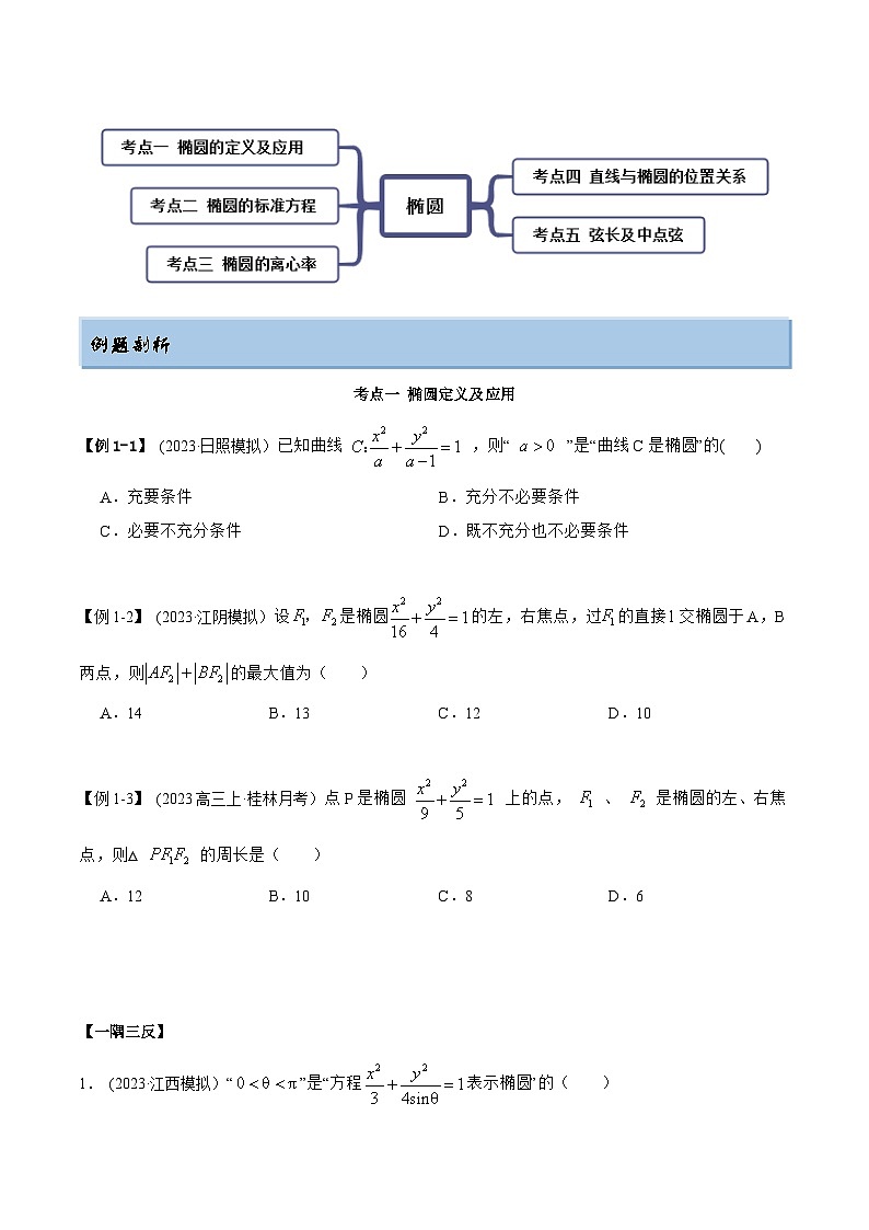 2024年新高考数学专用第一轮复习讲义一隅三反提升卷 9.2 椭圆（精讲）（提升版）（原卷版+解析版）第3页