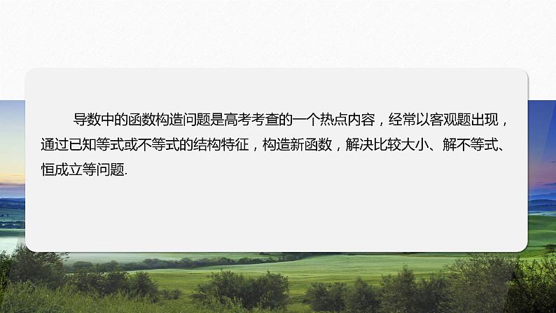 专题一　微重点1　导数中函数的构造问题--高三高考数学复习-PPT02