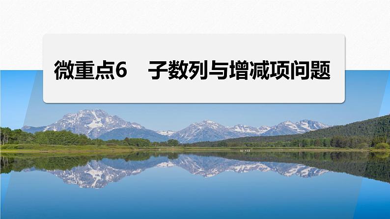 专题三　微重点6　子数列与增减项问题--高三高考数学复习-PPT01