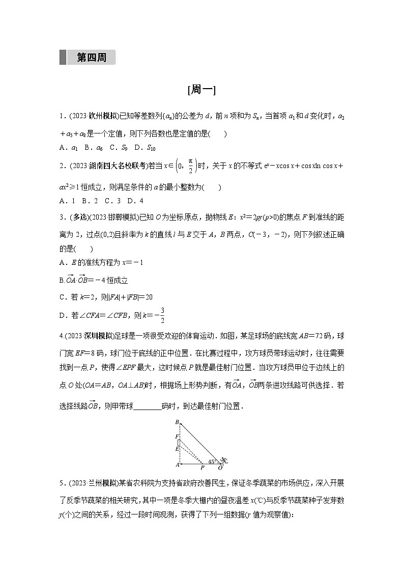 2024高考数学每日一练第四周第1页
