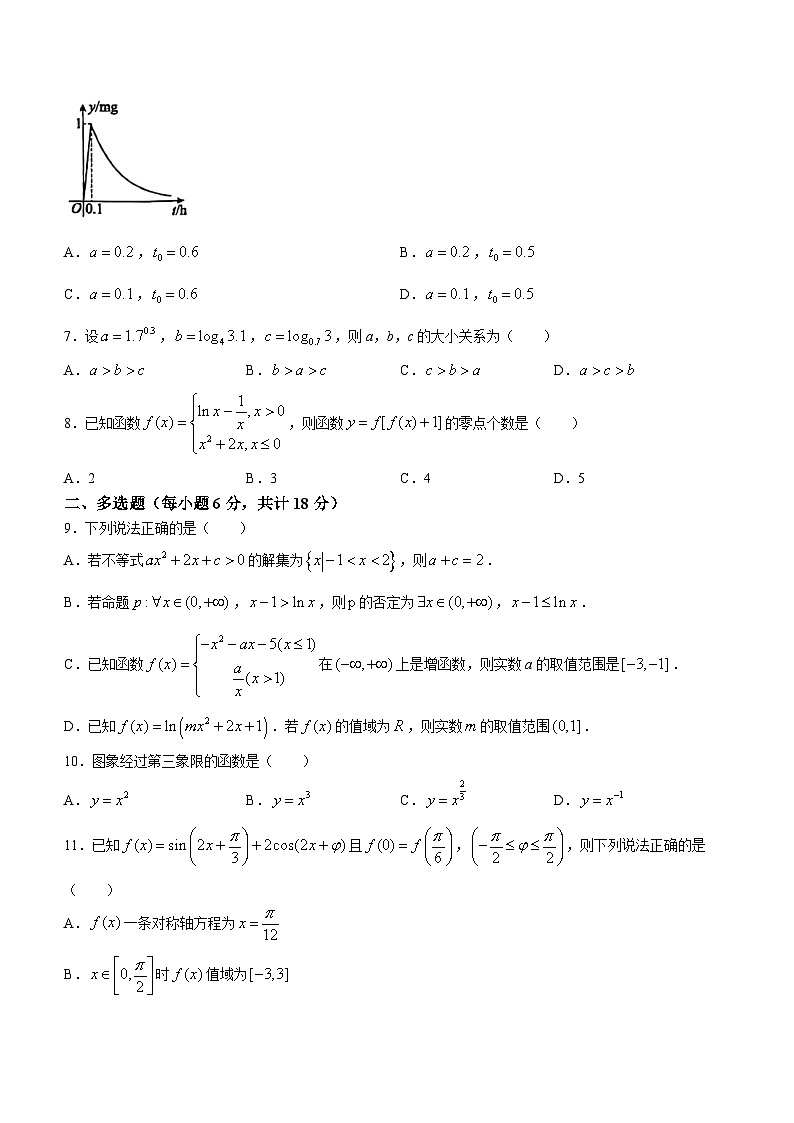 湖南省株洲市茶陵县第三中学2023-2024学年高一下学期入学考试数学试题第2页