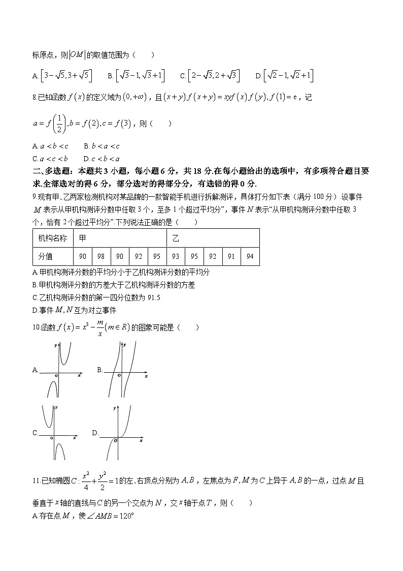 117，安徽省合肥市2024届高三第一次教学质量检查数学试题第2页