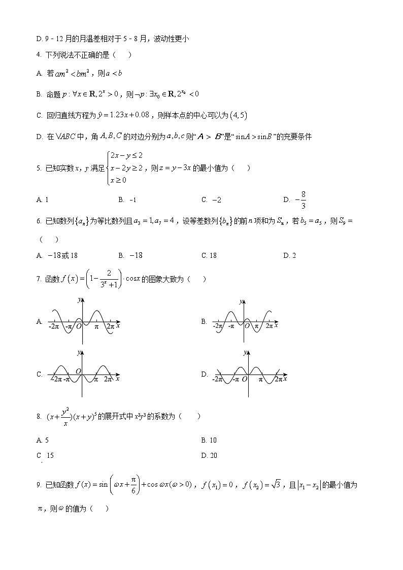 四川省遂宁市射洪中学2024届高三下学期开学考试理科数学试题（Word版附解析）02