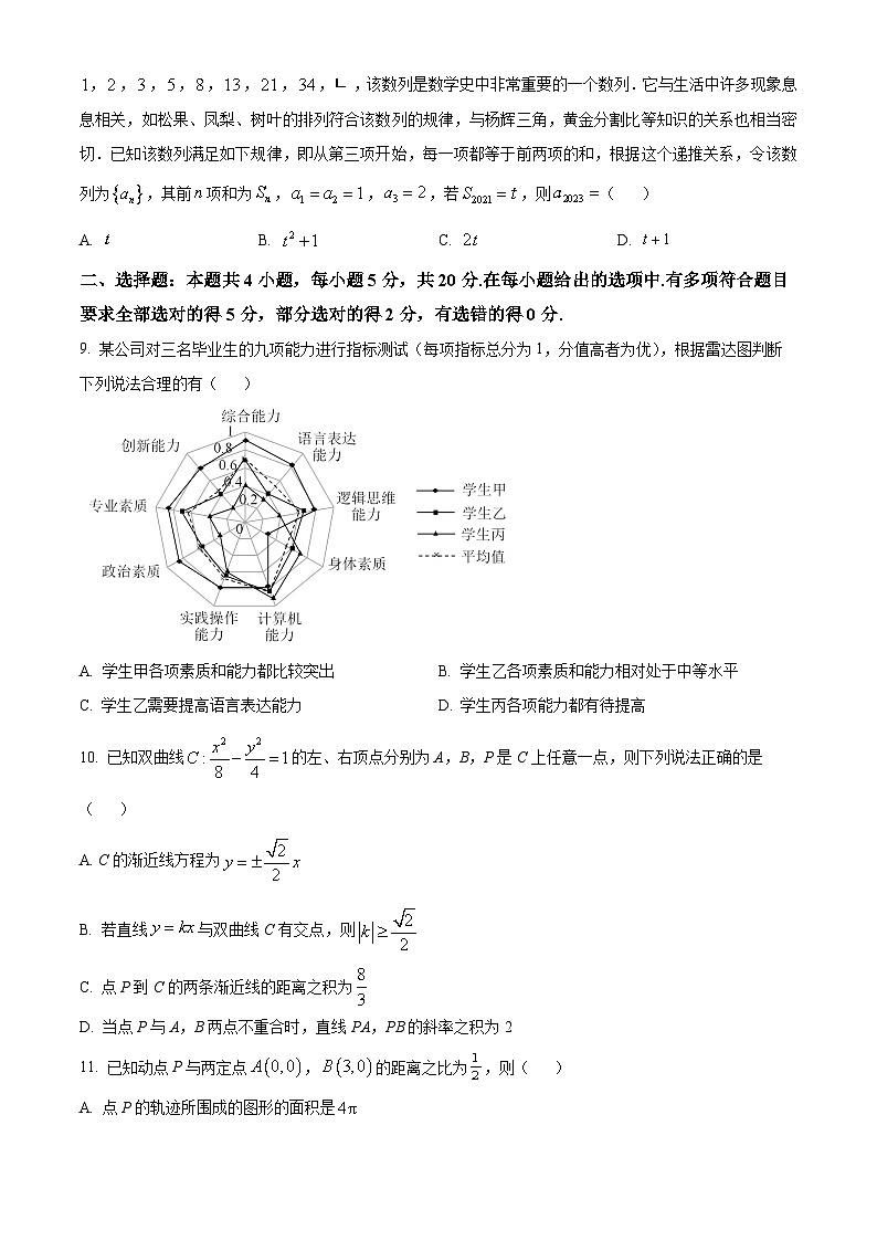 四川省宜宾市兴文第二中学2023-2024学年高二下学期开学考试数学试题（Word版附解析）02
