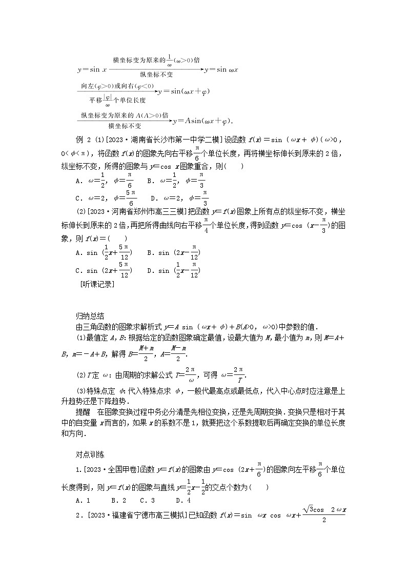 统考版2024高考数学二轮专题复习第三篇关键能力为重专题一三角函数与解三角形第1讲三角函数的图象与性质文第3页
