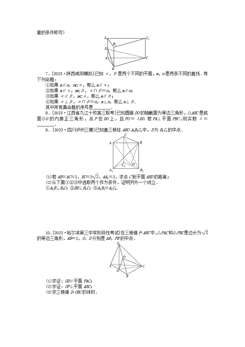 统考版2024高考数学二轮专题复习课时作业10空间位置关系的判断与证明文第2页
