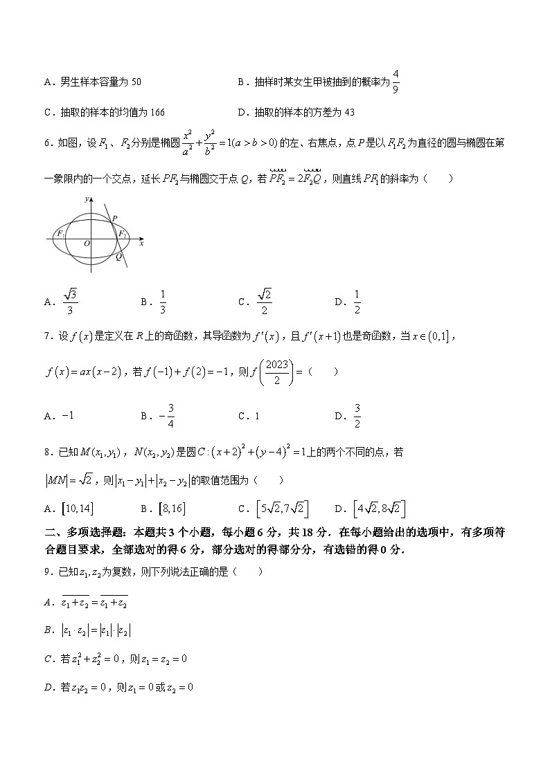 湖南省宁乡市实验中学等多校联考2024届高三下学期一轮复习总结性考试（月考）数学试题02