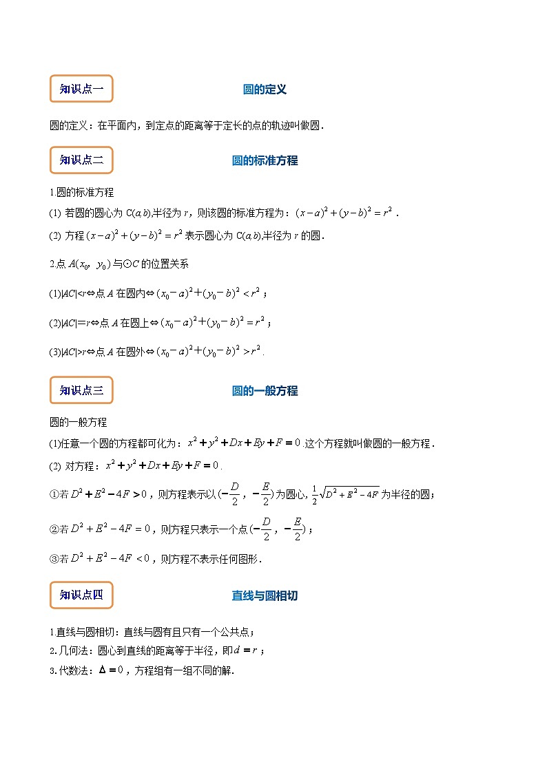 专题9.2 直线与圆的位置关系（讲+练）-备战高考数学大一轮复习核心考点精讲精练（新高考专用）02