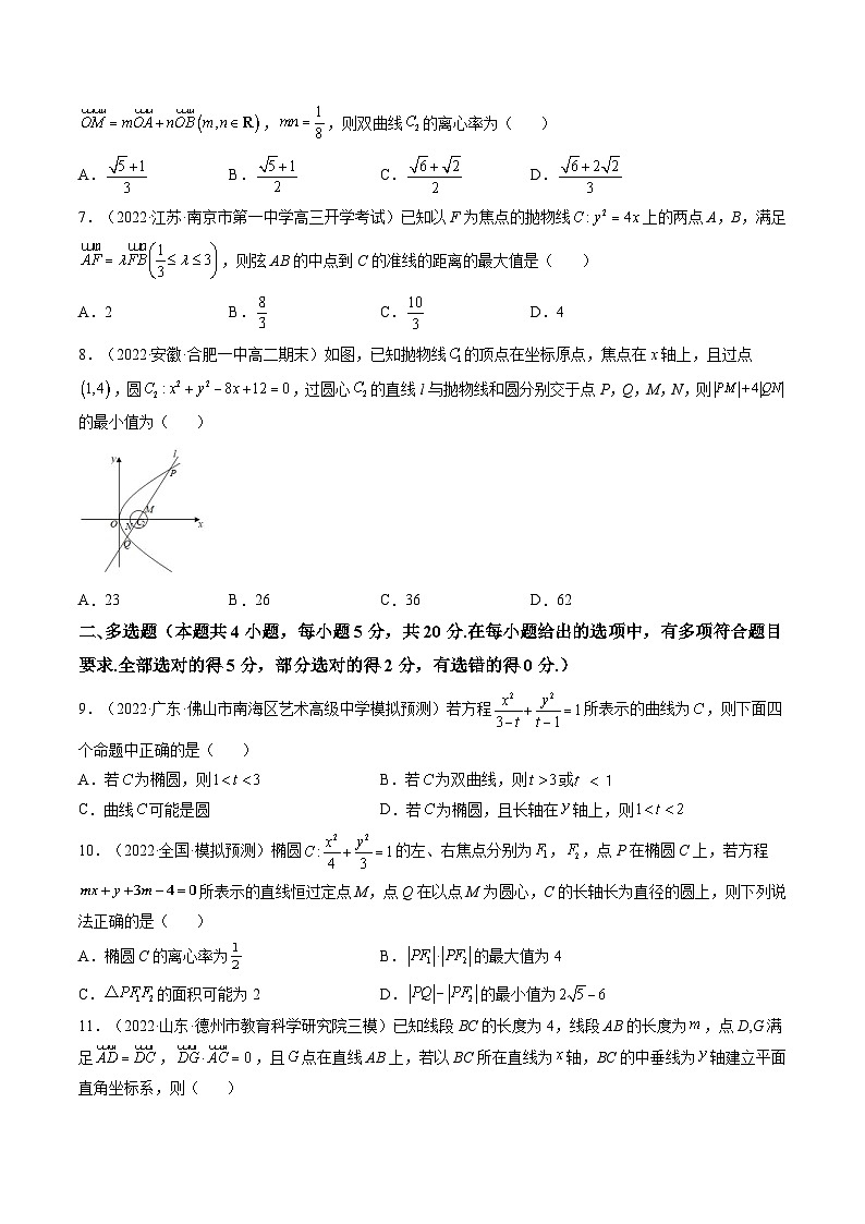 第三章 圆锥曲线的方程 章节验收测评卷（综合卷）-2024-2025学年高二数学上学期同步精讲精练（人教A版选择性必修第一册）02