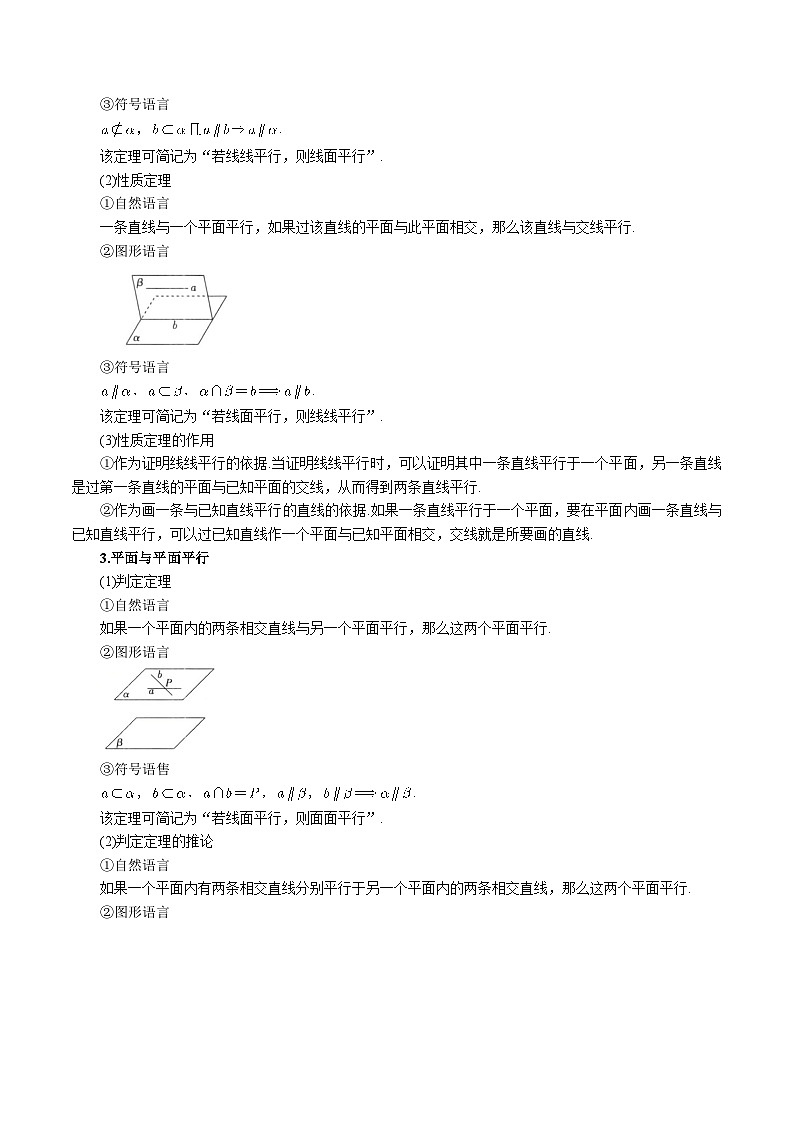 专题8.5 空间直线、平面的平行-2023-2024学年高一数学下学期高效讲练测（人教A版必修第二册）02