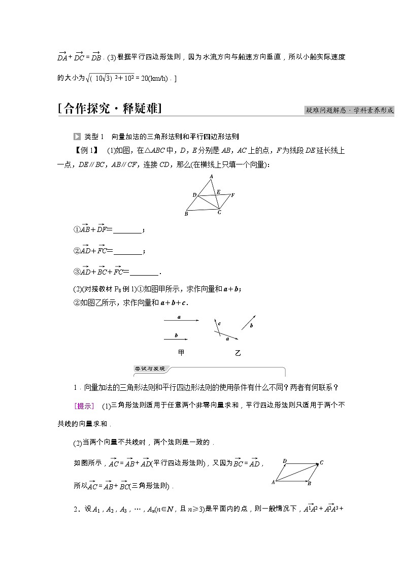 第6章平面向量及其应用6.2.1向量的加法运算学案含解析第3页