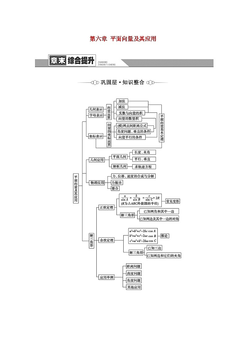 第6章平面向量及其应用章末综合提升学案含解析01