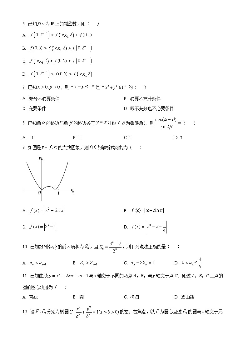 四川省绵阳市2024届高三二模数学（文）试题  Word版无答案第2页