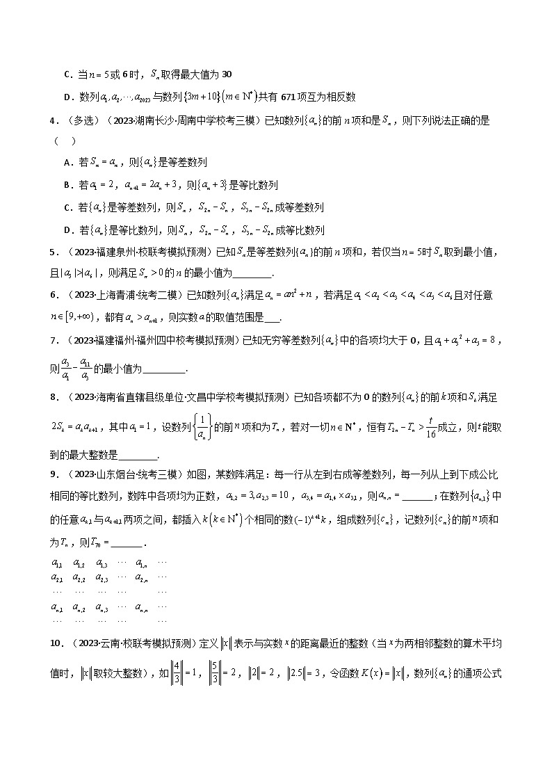 高考数学二轮复习压轴题专题17 数列（选填压轴题）（原卷版）第2页