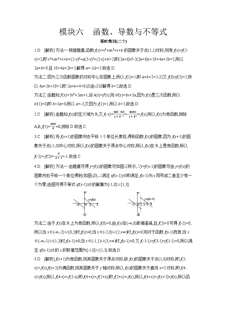 06 模块六　函数、导数与不等式 【答案】作业手册第1页