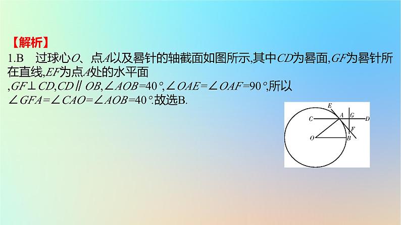 2025版高考数学一轮复习真题精练第七章立体几何第25练空间角与距离空间向量及其应用课件第3页