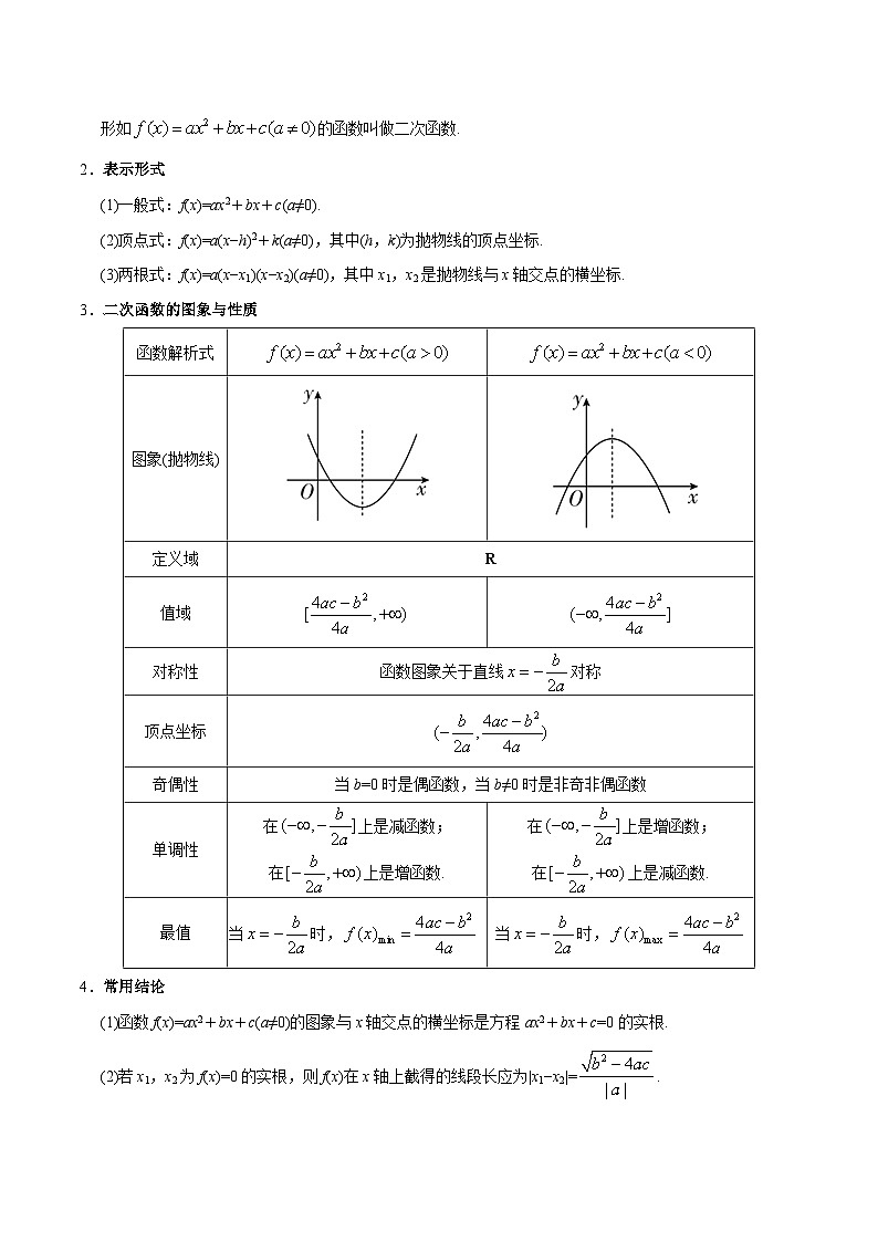 最新高考理数考点一遍过讲义 考点06 二次函数与幂函数02