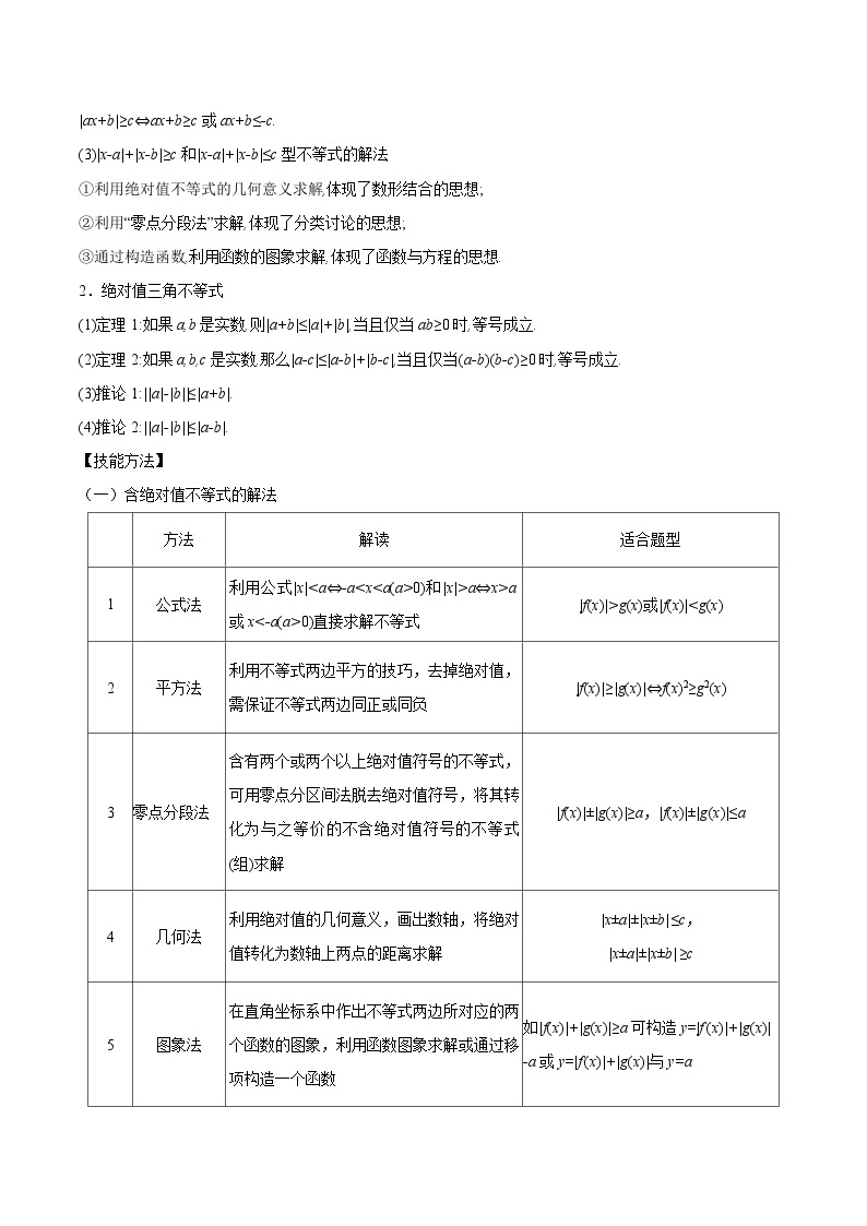 最新高考理数考点一遍过讲义 考点60 不等式选讲03