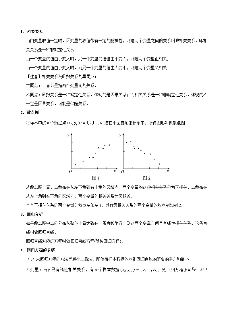 最高考文数考点一遍过（讲义） 考点42 变量间的相关关系02