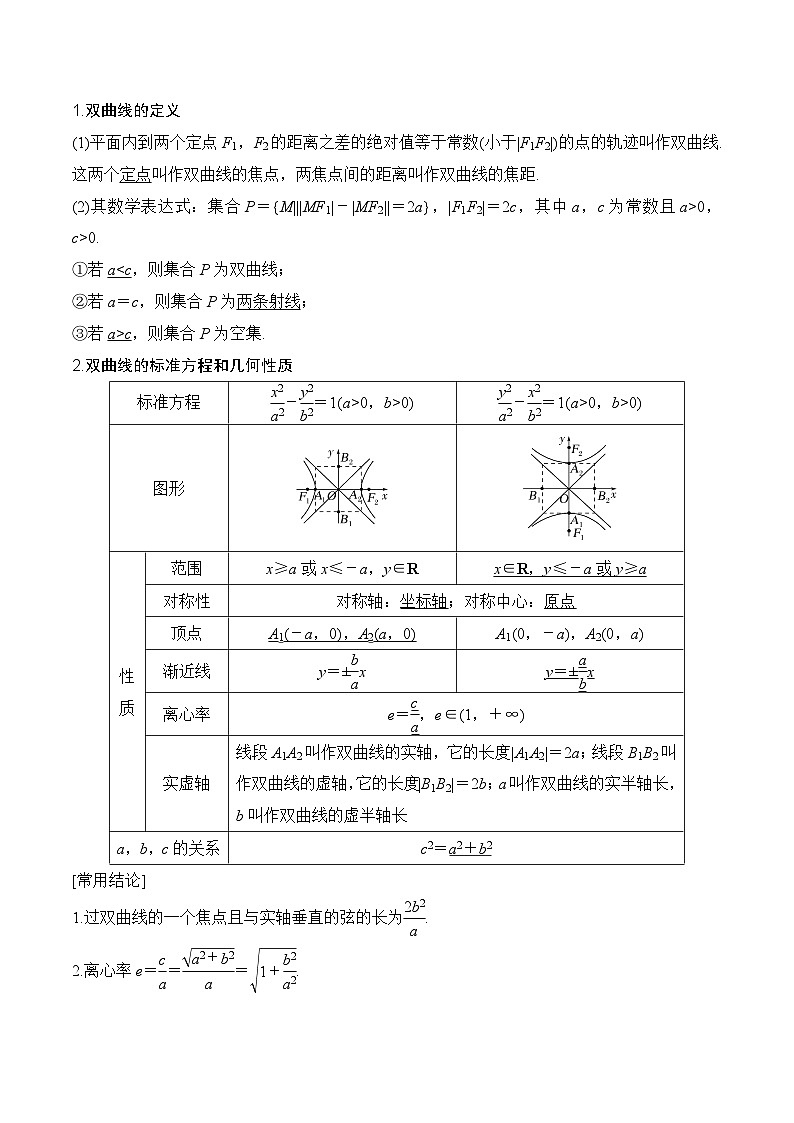 新高考数学圆锥曲线62种题型第六节  双曲线方程与性质（教师版）02