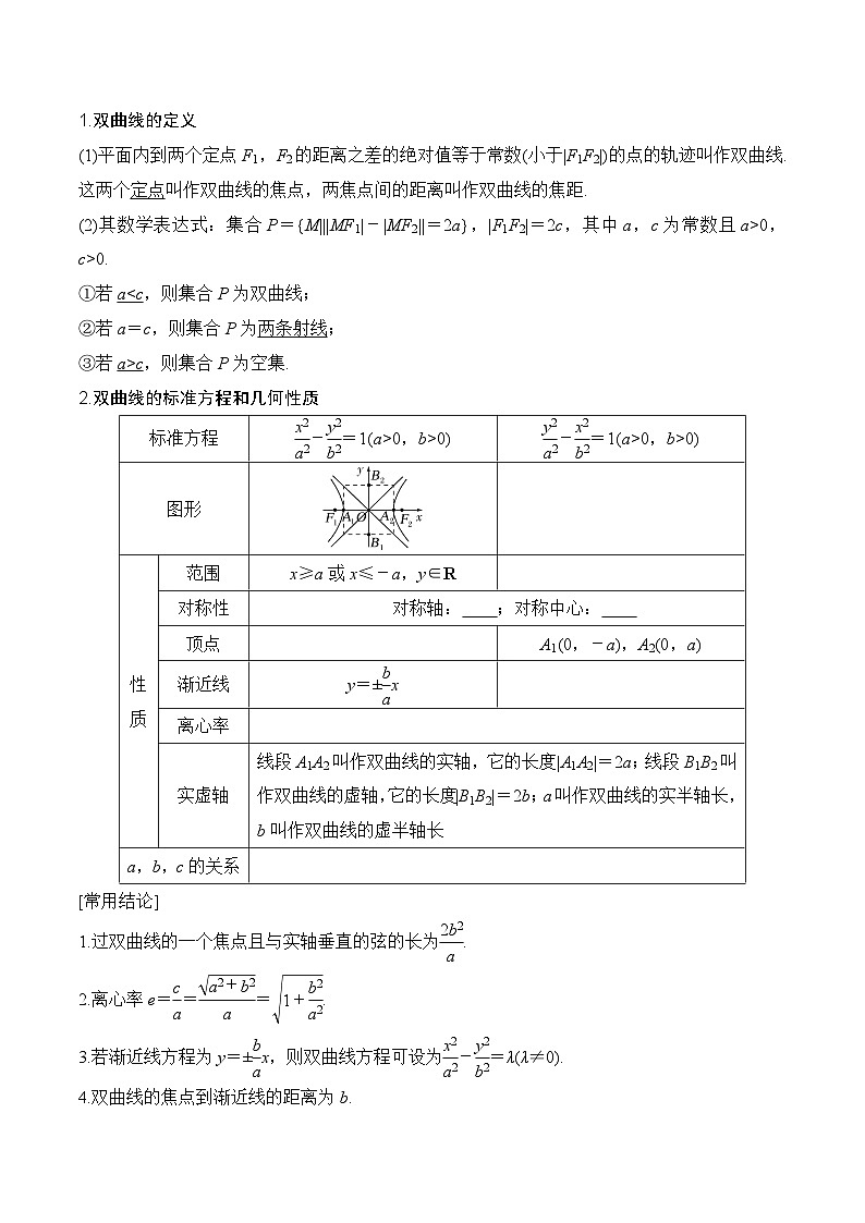 新高考数学圆锥曲线62种题型第六节  双曲线方程与性质（原卷版）第2页