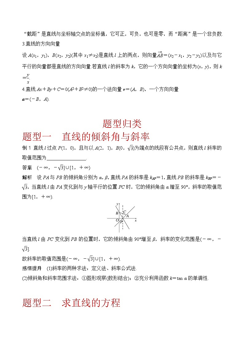 新高考数学圆锥曲线62种题型第一讲 直线的方程（教师版）03