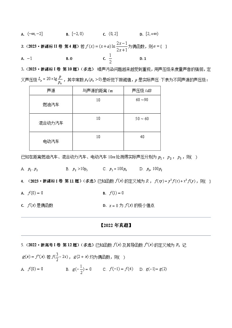 2020-2023年高考数学专题分类专题三 函数（学生版）第2页