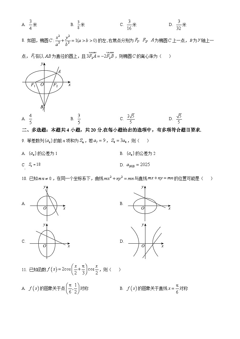 广西贵港市2023-2024学年高二上学期期末考试数学试卷（原卷版+解析版）02