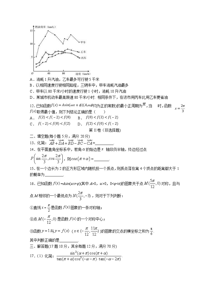 安徽省界首市2019-2020学年高一下学期期中考试——数学试题03