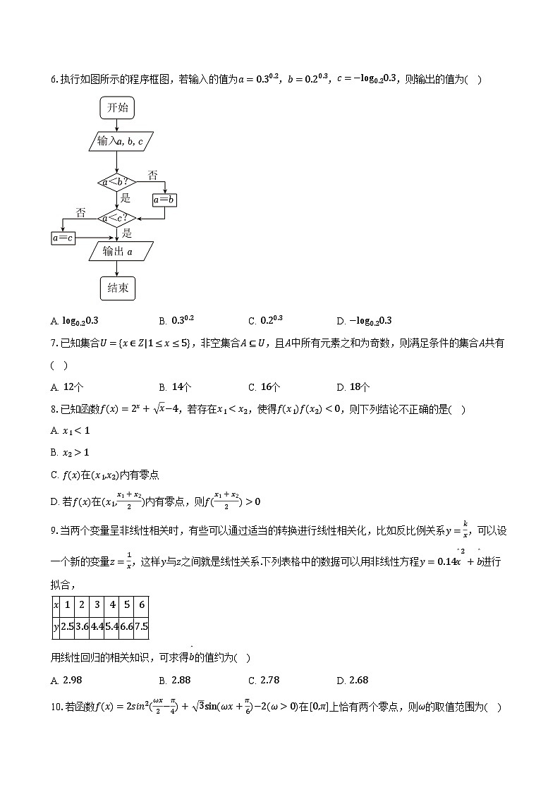 2023-2024学年四川省雅安中学等校联考高三（下）开学数学试卷（理科）（含解析）02