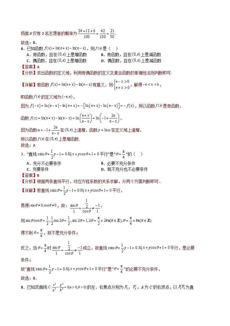 2024年高考第二次模拟考试卷：数学（全国卷）（理科）（全解全析）第3页
