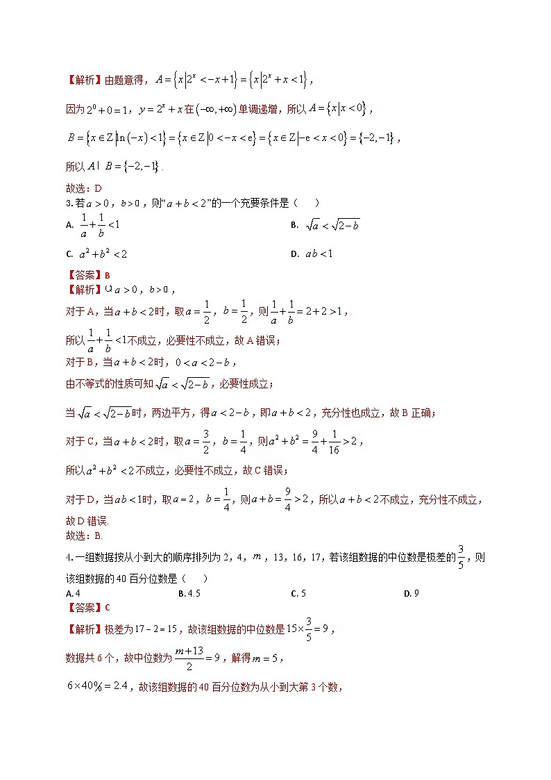 2024届高三“8+4+4”小题期末冲刺练（10）（新高考地区专用）解析版第2页
