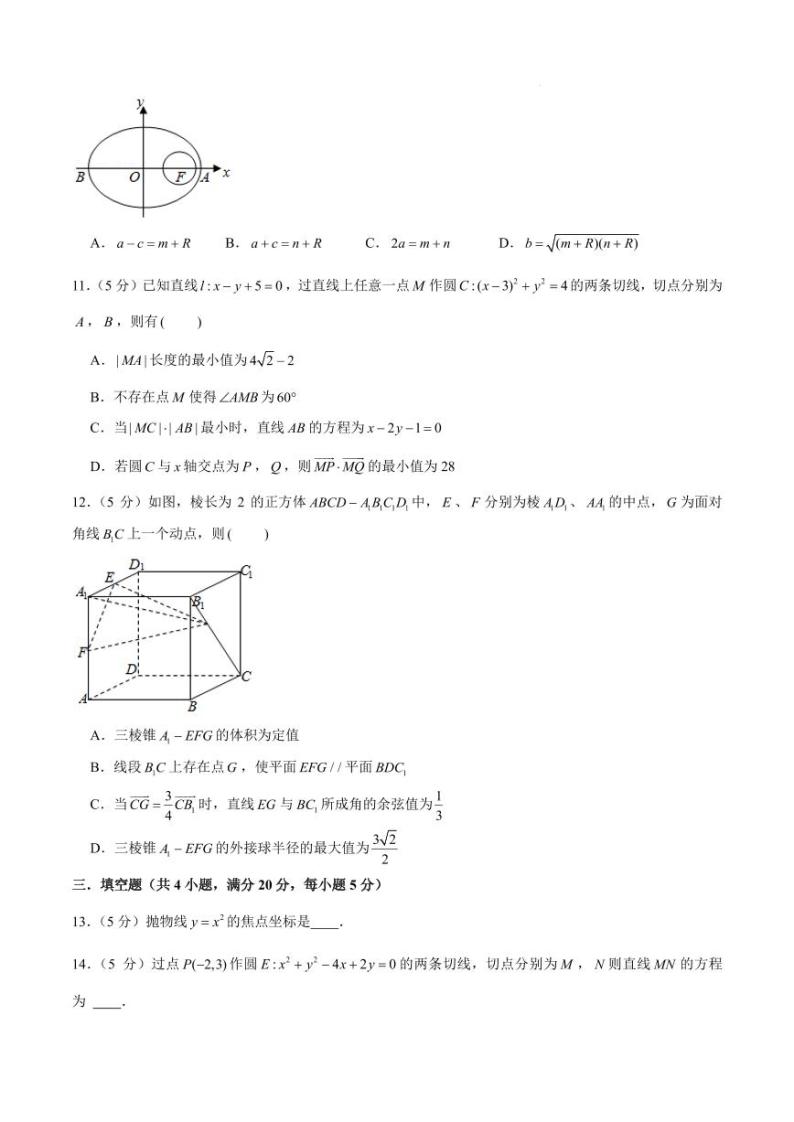 2023-2024年广东新高考高二（上）数学期末模拟卷（原卷版+解析版）03