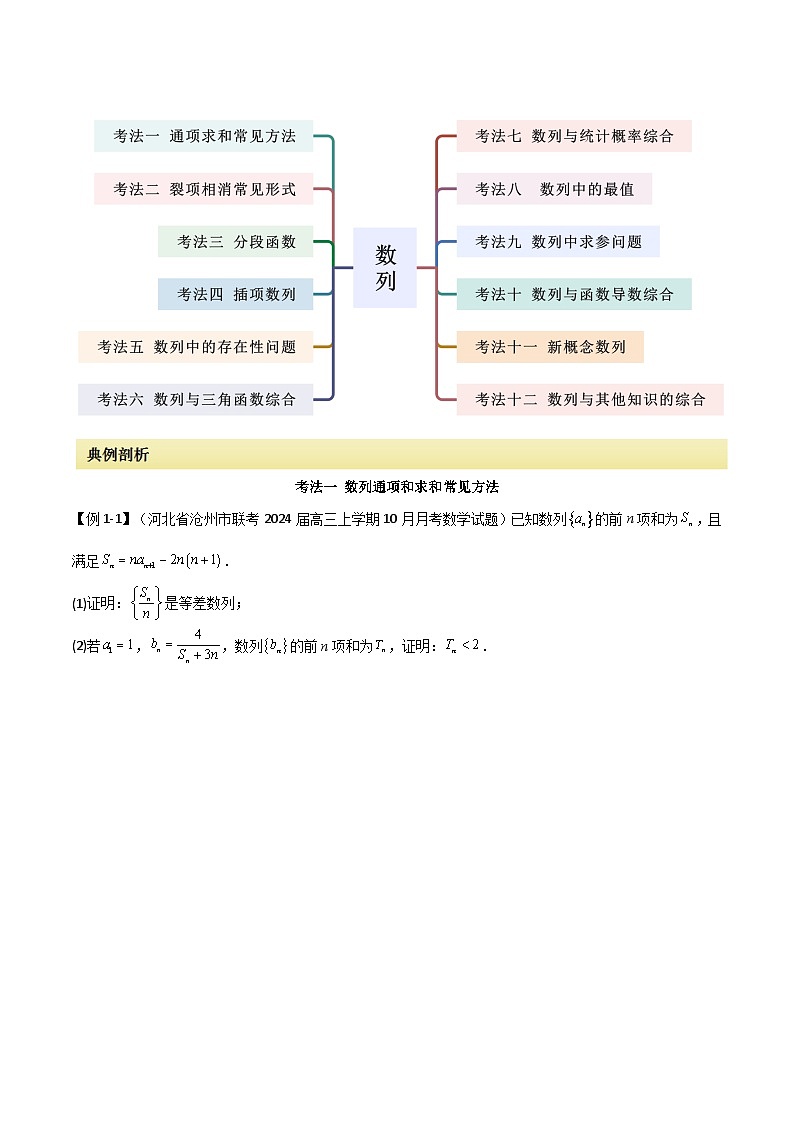 2024年高考数学二轮复习专题02数列(解答题12种考法)(精讲)(原卷版+解析)第2页
