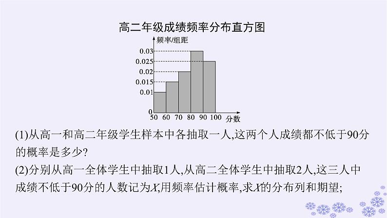 适用于新高考新教材备战2025届高考数学一轮总复习第11章计数原理概率随机变量及其分布解答题专项6概率与统计中的综合问题课件新人教A版04