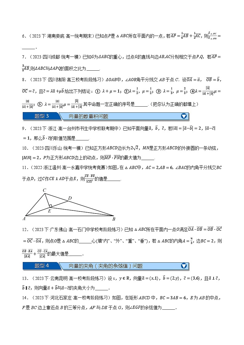 高一下学期第一次月考填空题压轴题十四大题型专练（原卷版）第2页
