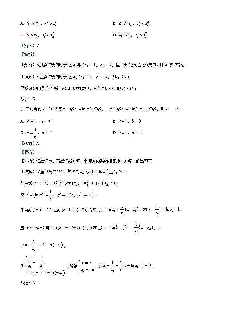 福建省2024届高三下学期数学适应性练习卷（Word版附解析）03